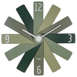 TFA Clock in the box green Wall Clock