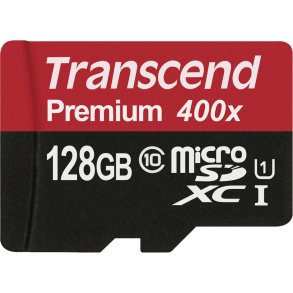 Transcend microSDXC        128GB Class 10 UHS-I 400x + SD Adapter
