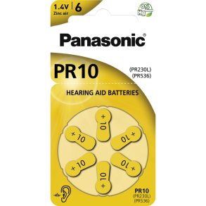 Panasonic PR 10 Zinc Air 6 pcs. Hearing Aid Cells