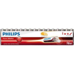 1x16 Philips Power Alkaline AA Batterie Vorteilspack