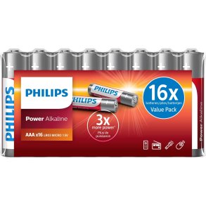 1x16 Philips Power Alkaline AAA Batterie Vorteilspack