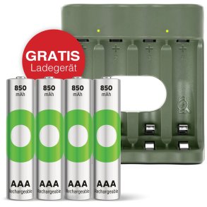 GP ReCyko 4-Port USB Charger B441 incl. 4xAAA 850mH batteries