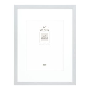 Deknudt S66KD1 P1 DIN A3 29,7x42 Holz silber mit Passepartout