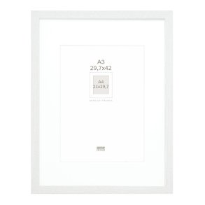 Deknudt S66KF1 P1 DIN A3 29,7x42 Holz weiß mit Passepartout