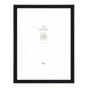 Deknudt S66KF2 P1 DIN A3 29,7x42 Holz schwarz mit Passepartout