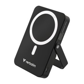Verbatim Power Bank mit Standfuß mag.wireless 10000mA schw. 32264
