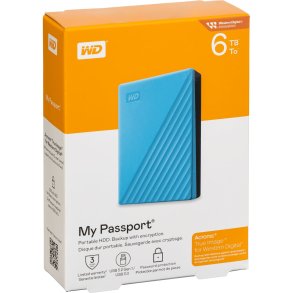 Western Digital My Passport  6TB Blau  USB 3.2 Gen 1