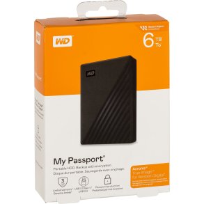 Western Digital My Passport  6TB Black USB 3.2 Gen 1