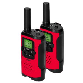 Alecto Walkie Talkie 2er Set für Kinder, 7 km Reichw., rot/schw.