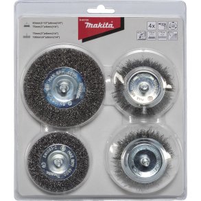 Makita Rundbürsten-Set 4tlg. Stahl
