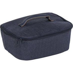 Reisenthel Coolerbag M pocket herringbone dark blue