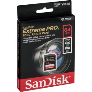 SanDisk Extreme Pro SDXC    64GB UHS-II C10 U3 V60