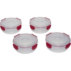 Joseph Joseph Nest Lock 4-Piece Red 1L Round Food Container Set