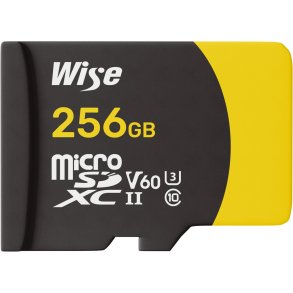 Wise microSDXC UHS-II V60  256GB R:290MBs / W:150MBs  WI-MSD-S256