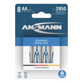 1x4 Ansmann NiMH rech. battery 2850 Mignon AA 2650 mAh DIGITAL