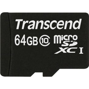 Transcend microSDXC         64GB Class 10 + SD Adapter