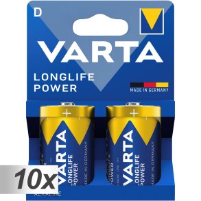 10x2 Varta Longlife Power Mono D LR 20            VPE Innenkarton
