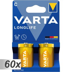 60x2 Varta Longlife Baby C LR 14