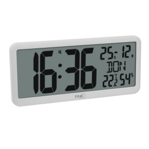 TFA 60.4525.02   weiß Digitale Funkuhr mit Raumklima