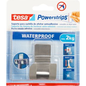 Tesa Powerstrips Rasiererhalter 59709 Waterproof Zoom Metall
