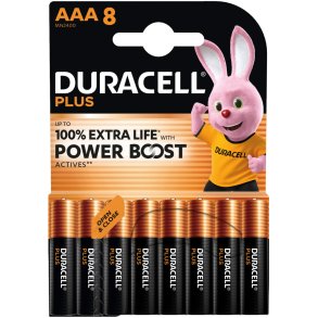 1x8 Duracell Plus Power Boost Micro MN2400 AAA LR03 1,5V