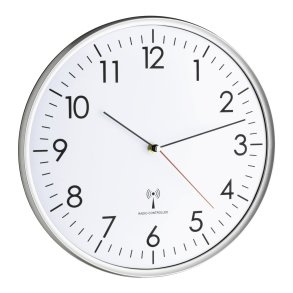 TFA 60.3514 white/silver Analogue RC Clock