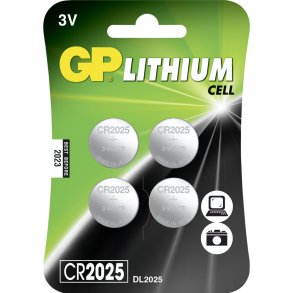 1x4 GP CR2025 3V Lithium Cell
