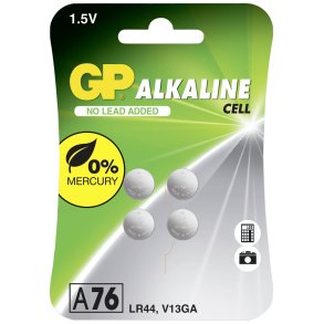 1x4 GP Alkaline LR44  A76
