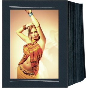 1x125 Daiber Passepartout 13x18 endless, linen, black