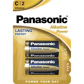 1x2 Panasonic Alkaline Power Baby C LR 14