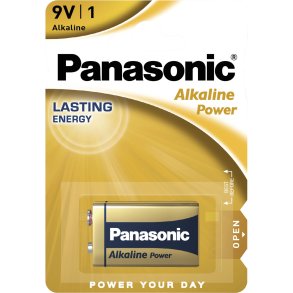 1 Panasonic Alkaline Power 9V block
