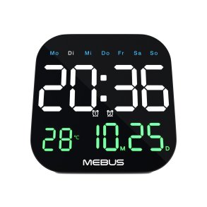 Mebus 19855 Quarz-Wanduhr digital