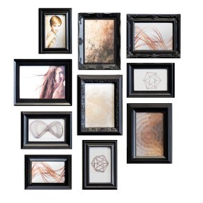 Nielsen 10er Ornament Set black Resin 8999325