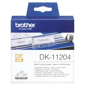 Multipurpose printer labels Brother DK11204 Hvid Papir