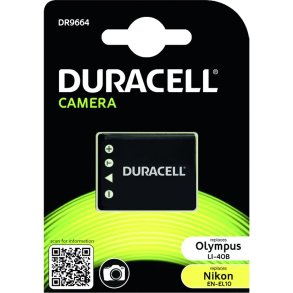Duracell Li-Ion 700 mAh for Olympus Li-40B Nikon EN-EL10