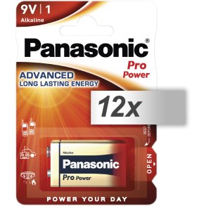 12x1 Panasonic Pro Power 6 LR 61 9V block            PU inner box