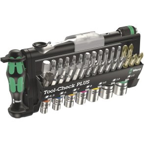WERA Tool-Check PLUS ratchet with bits assortment