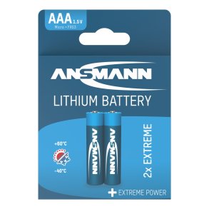 1x2 Ansmann Lithium Micro AAA LR 03 Extreme