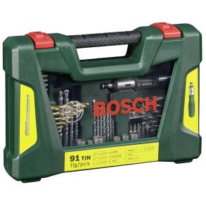 Bosch V-Line Titanium Drill + Bit Set 91 parts