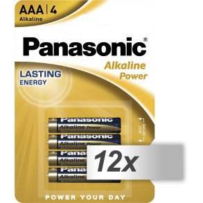 12x4 Panasonic Alkaline Power Micro AAA LR03