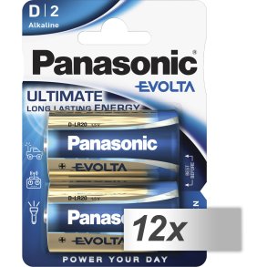 12x2 Panasonic Evolta Mono D LR 20                LR20EGE/2BP