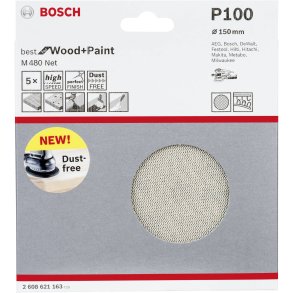 Bosch Abrasive Sanding Sheet 150mm K100 5x        M480