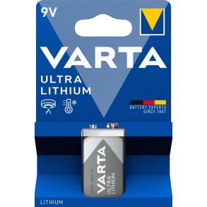 Lithium Batteri 9V 9 V 1-Bobler
