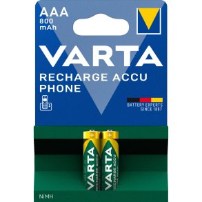 1x2 Varta Professional Accu NiMH 800 mAh AAA Phone Power