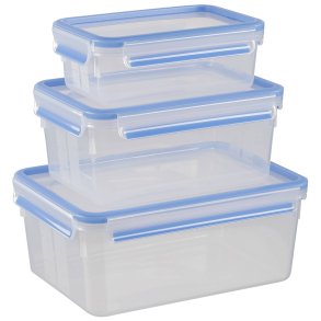 Emsa Food Clip&Close 508567 3p Set transparent/blue