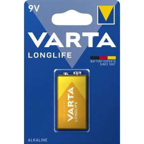 10x1 Varta Longlife Extra 9V block 6 LR 61       PU inner box