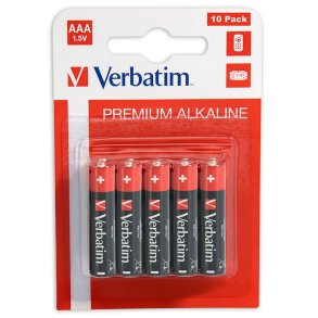 1x10 Verbatim Alkaline battery Micro AAA LR 03            49874