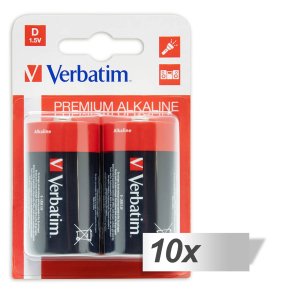 10x2 Verbatim Alkaline battery Mono D LR 20               49923