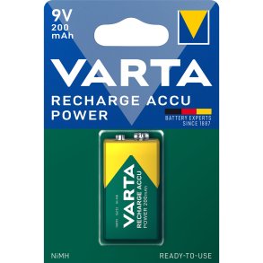 50x1 Varta Rechargeable Accu NiMh 200 mAh 9V-Block