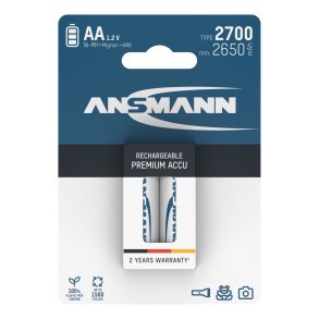 12x2 Ansmann bat. 2700 Mignon AA 2500 mAh